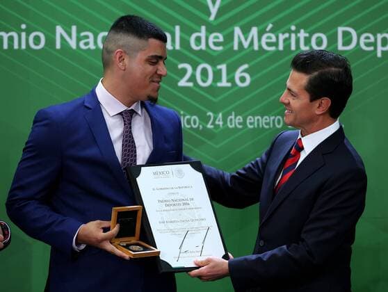 Mexico's President Enrique Pena Nieto presents Sport Award