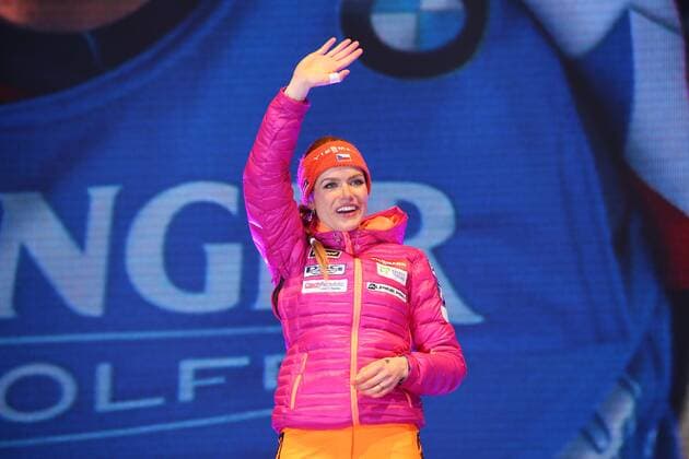 Biathlon World Championships in Hochfilzen, Award Ceremony in the Evening, Women's 7.5km Sprint