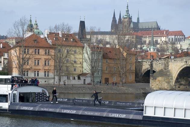 Tennis, Laver Cup Promotion with Federer and Berdych in PRag