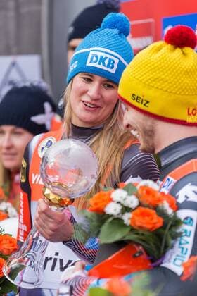 Luge, World Cup in Altenberg, Award Ceremony