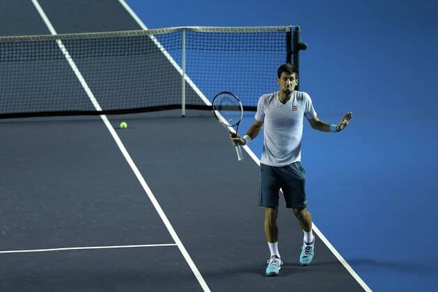 Tennis, Mexico Open, Training Novak Djokovic