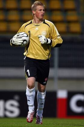Football, EURO 2012, Denmark nominates goalkeeper Kasper Schmeichel - son of Peter Schmeichel