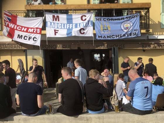 Football, CL, Manchester City fans in Monaco