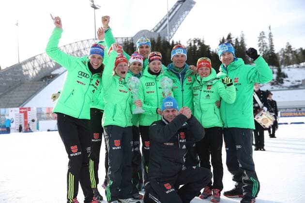 Biathlon, Award Ceremony in the Overall Women's World Cup in Oslo