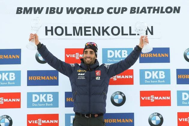 Biathlon, Award Ceremony in the Men's Overall World Cup in Oslo