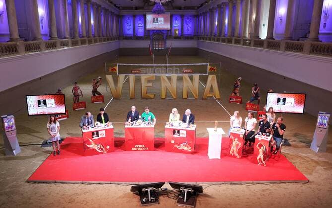 Beach volleyball, press event for the World Championships in Vienna