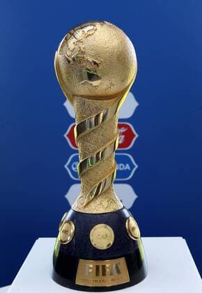Football, Confed Cup Trophy in Mexico