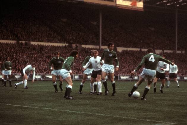 First victory of a German national football team in Great Britain, 50th anniversary on 29th April