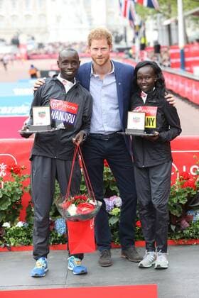 London Marathon, Prince Harry at the award ceremony