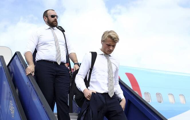 Football, EL Final, Arrival of Ajax Amsterdam at Stockholm Airport