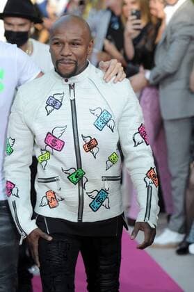 Floyd Mayweather walks in Cannes as a model for Philipp Plein