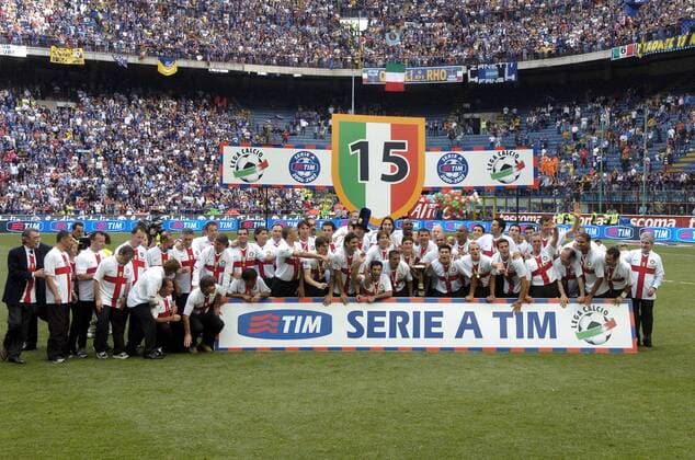 Football, Italy, Serie A, Inter Milan celebrate their 15th league title