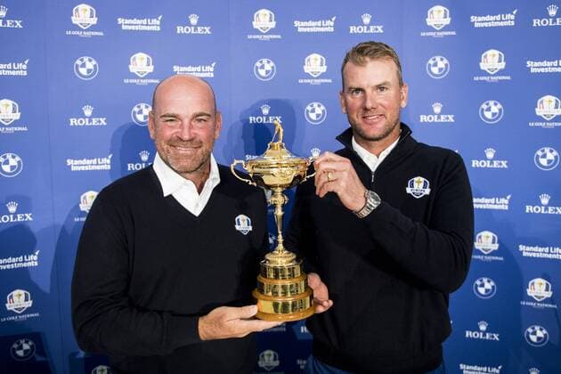 Golf, Nordea Masters Press Conference with Ryder Cup Trophy