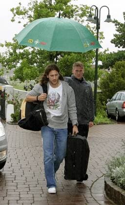 Football, Arrival of the German National Team in Herzogenaurach