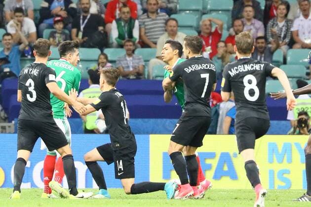 Confed Cup, Mexico - New Zealand, scuffles and rowdiness