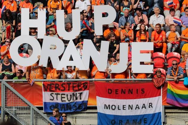 Football, Women's EURO, Final, Netherlands - Denmark, before the match