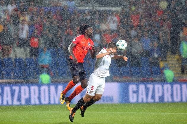 Football, CL Quali, Istanbul Basaksehir - Sevilla FC, Heavy rain in Istanbul