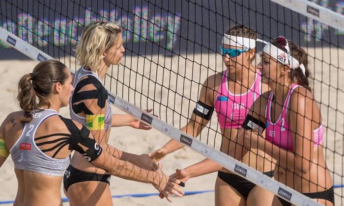 Beach volleyball, European Championships in Jurmala, Glenzke Großner in the semi-finals after beating Ludwig Walkenhorst