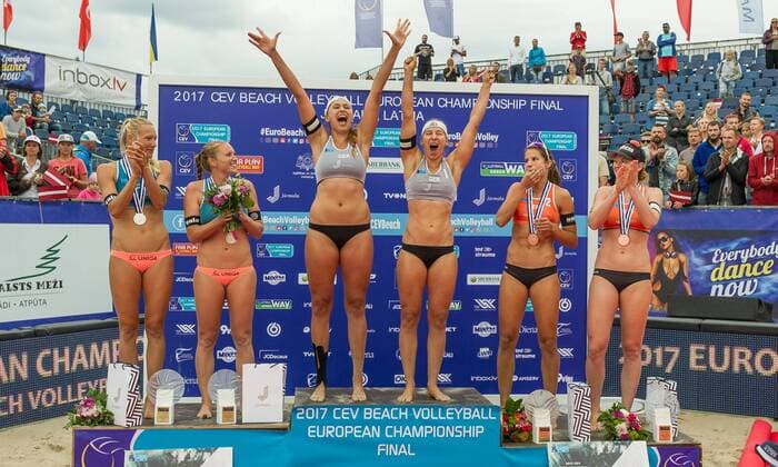 Beach Volleyball, European Championships in Jurmala, Nadja Glenzke and Julia Großner are European Champions