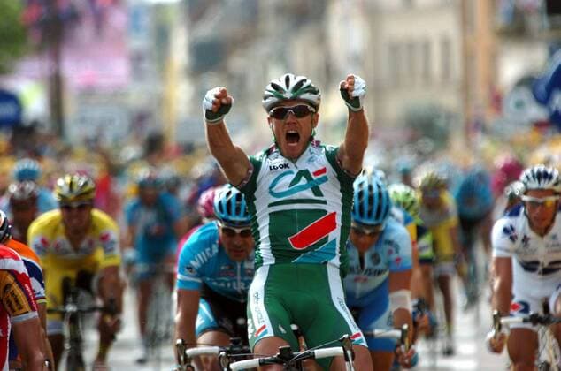 Cycling, Tour de France, Thor Hushovd wins stage 4