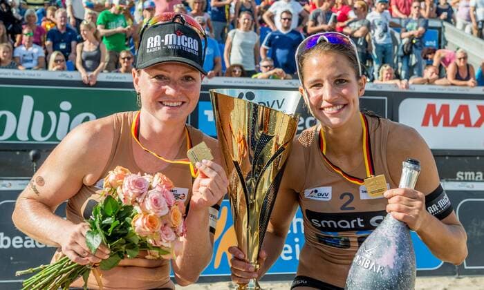 Beach volleyball, Chantal Laboureur and Julia Sude win the German Championships
