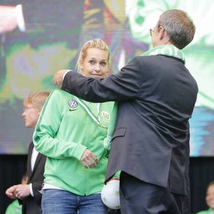 Football, 1 BL Women, VfL Wolfsburg honoured as double winners