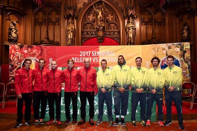 Tennis, DavisCup, Belgium - Australia, Draw