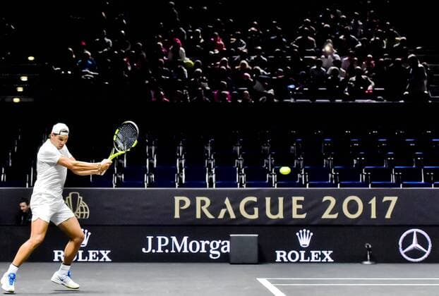 Tennis, Laver Cup in Prague, Rafael Nadal Training
