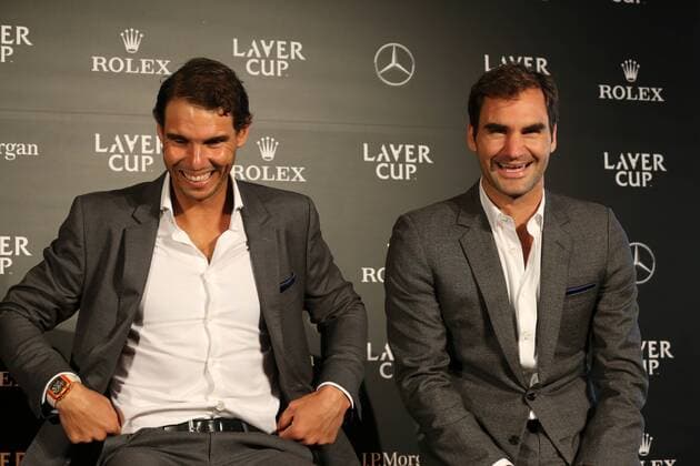 Tennis, Laver Cup in Prague, Rafael Nadal and Roger Federer PK