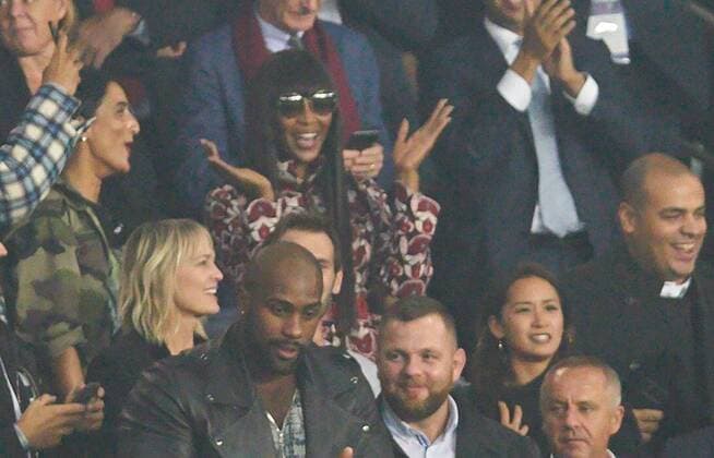 Football, CL, Paris St. Germain - Bayern Munich, Naomi Campbell in the stands