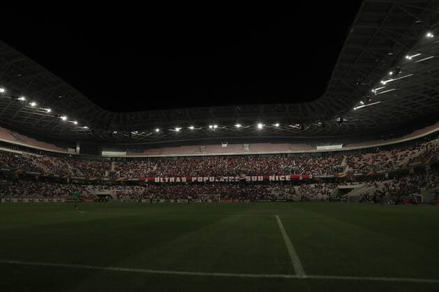 Football, EL, OGC Nice - Vitesse Arnhem, floodlight failure