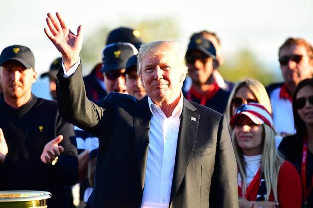 Golf, Trump at the Presidents Cup in Jersey City