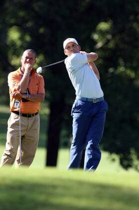 Golf, practice for the upcoming PGA Championship at Southern Hills Country Club Tulsa