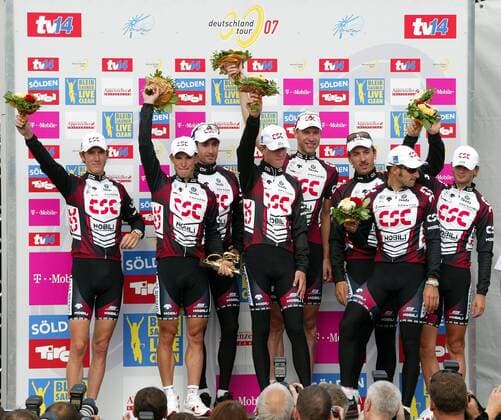 Cycling, Tour of Germany, 2nd stage, Team CSC wins the team time trial