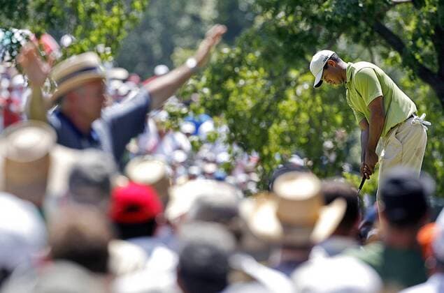 Golf, PGA Championship, Tiger Woods narrowly misses new major tournament round record