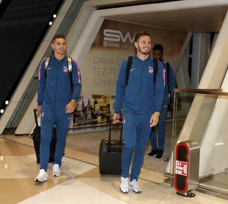 Football, CL, Atletico Madrid Arrival in Baku
