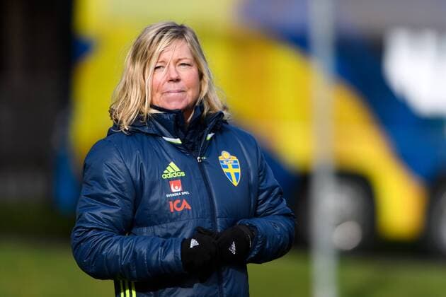Football, Women, World Cup qualifying, Sweden trains, Denmark cancels match