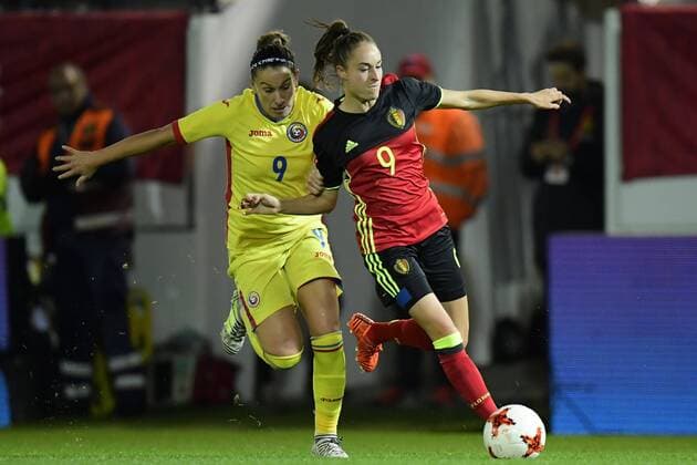 Football, Women, World Cup Qualifier, Belgium - Romania