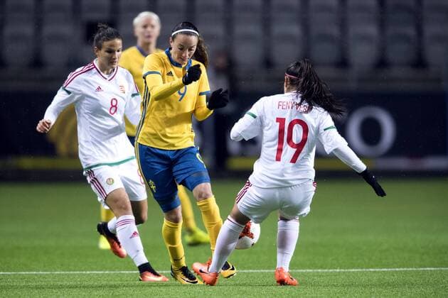 Football, Women, World Cup Qualifier, Sweden - Hungary