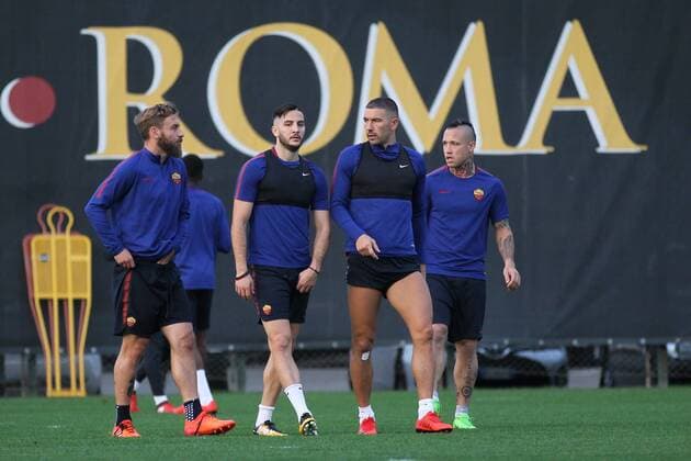 Football, CL, AS Roma Training