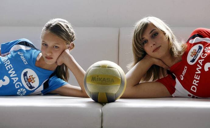 Volleyball, 1. BL, Photo shooting for the new calendar of the Dresdner SC Ladies