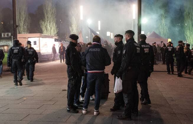 Football, International match Germany - France, Police security measures