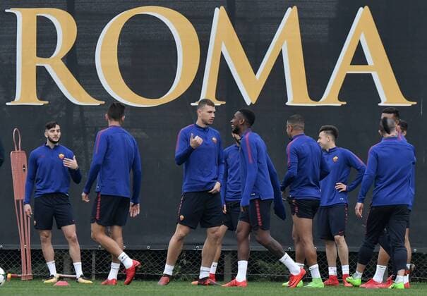Football, CL, AS Roma Training