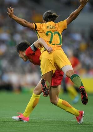 Football, Women, Australia - China