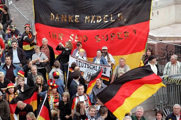 Football, World Cup 2007, Reception of the German National Team in Frankfurt's Römer
