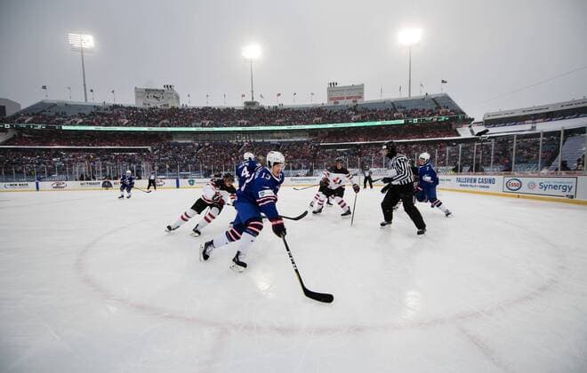 Ice Hockey, World Junior Championship, Outdoor, USA - Canada