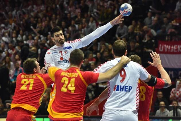Handball, International match, Croatia - Montenegro