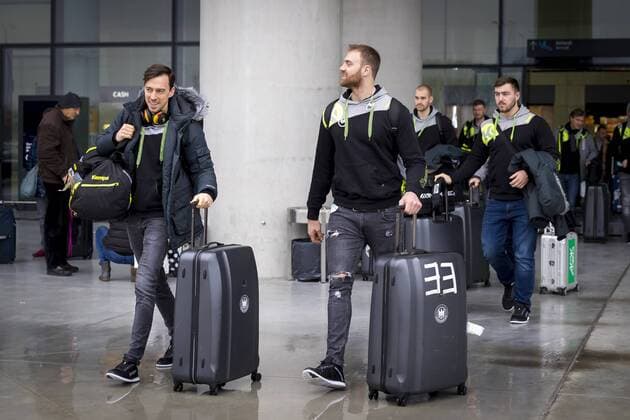 European Handball Championship, Arrival of the German National Team in Zagreb