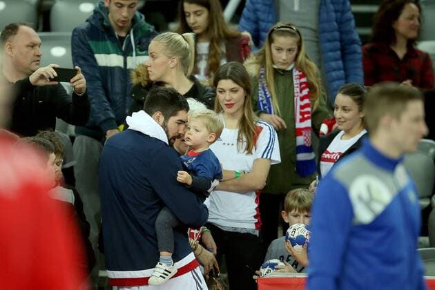 Handball, European Championship, Nikola Karabatic with family