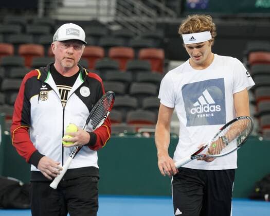 Tennis, Alexander Zverev and Boris Becker - archiv photos